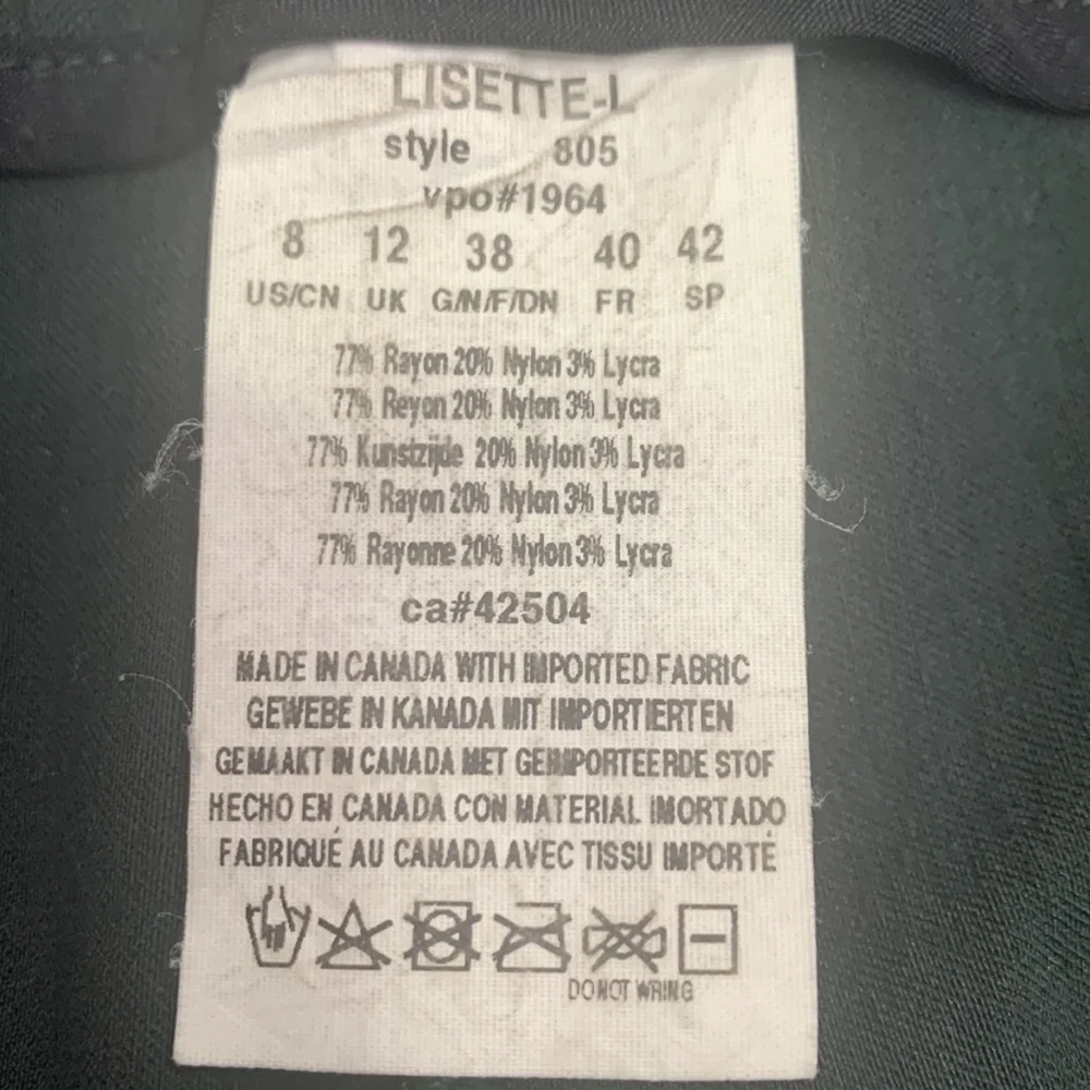 Lisette L Slim Ankle 805 Stretch Pull On Green Work Pant  Size 8